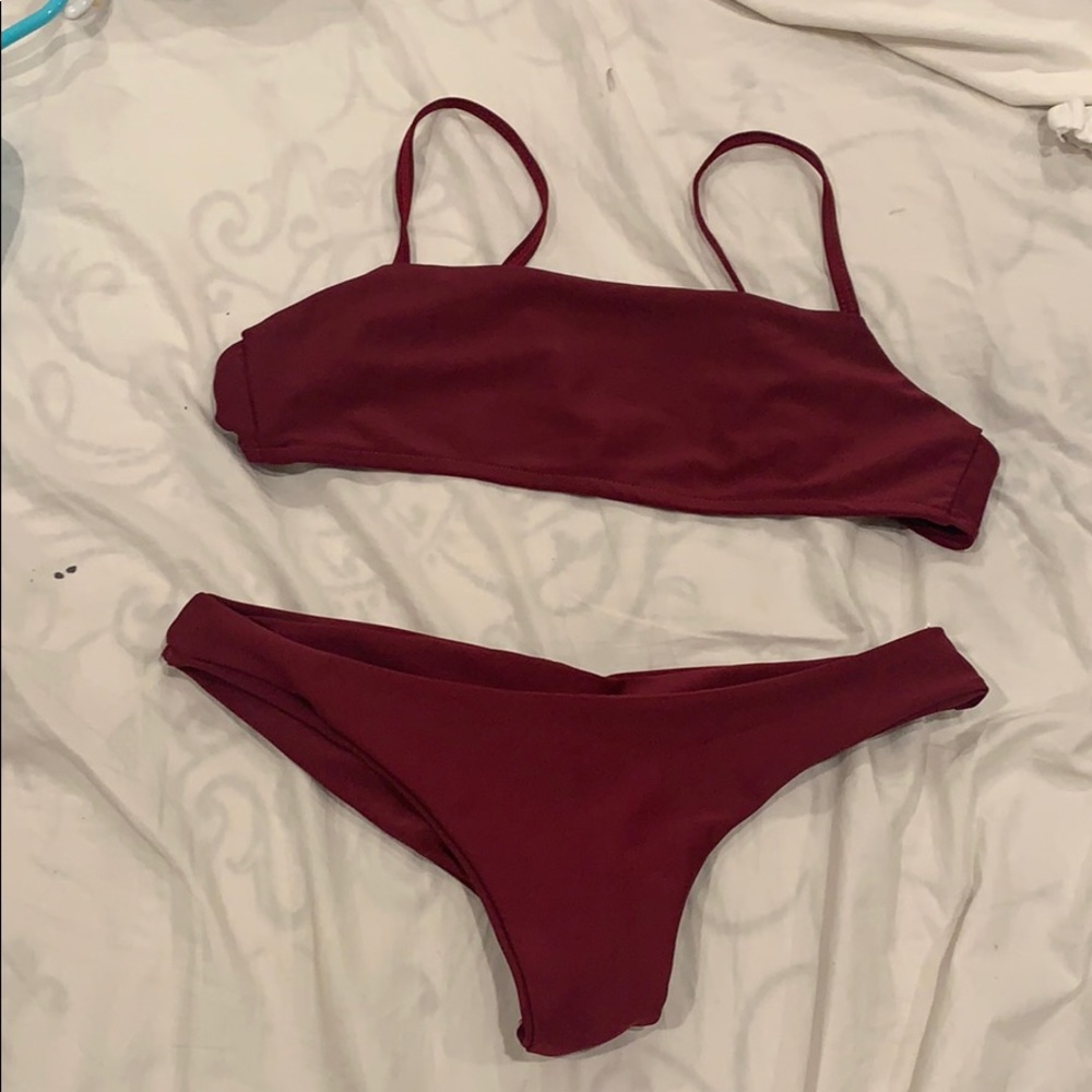 Cheeky Burgundy swim suit